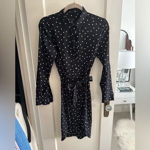 Ann Taylor Polka Dot Belted Dress